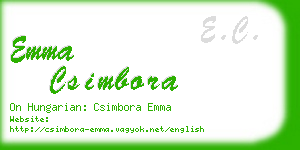 emma csimbora business card